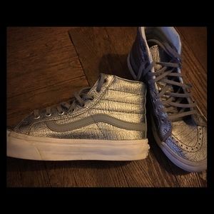 Vans silver high tops women’s